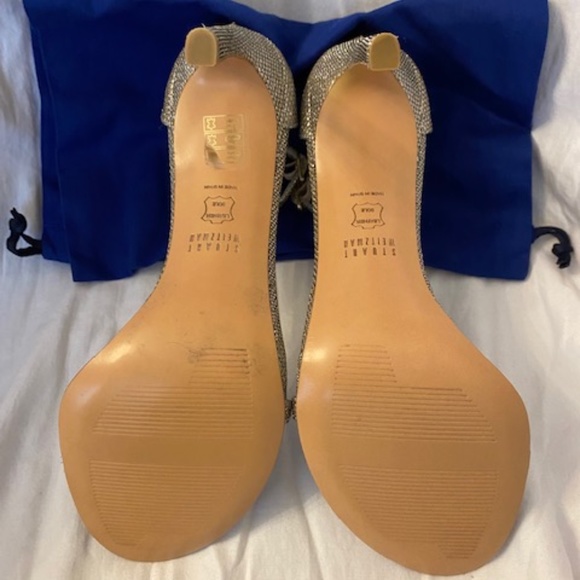 STUART WEITZMAN NUDISTSONG SPARKLE SANDALS - Picture 4 of 4